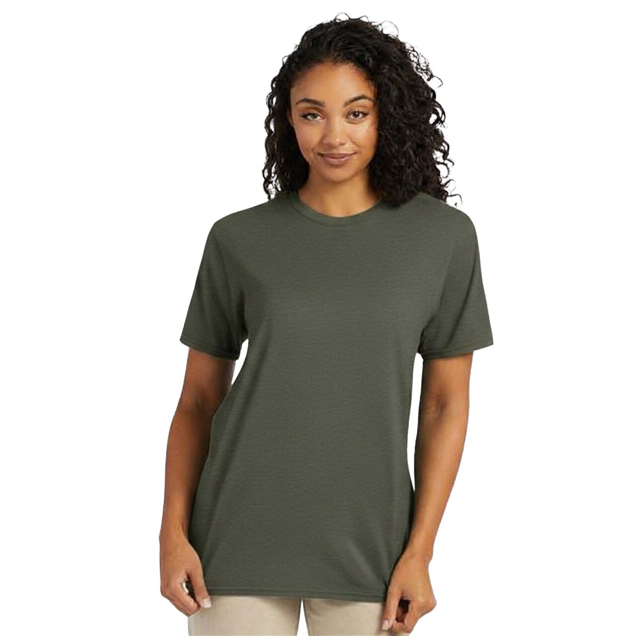 6 Pack : Hanes Perfect-T Unisex Cotton Modern Fit High Print Quality Everyday Casual Crewneck T-Shirt